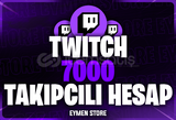 ⭐Twitch 7000 Takipçili Hesap