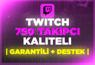 ⭐Twitch 750 Takipçi❤️Garanti