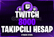 ⭐Twitch 8000 Takipçili Hesap