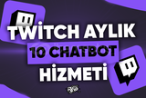 ⭐ Twitch Aylık 10 Chatbot - Sınırsız Destek ⭐