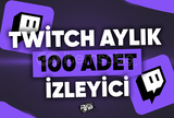 ⭐ Twitch Aylık 100 İzleyici - Sınırsız Destek ⭐