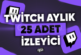 ⭐ Twitch Aylık 25 İzleyici - Sınırsız Destek ⭐