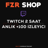 Twitch Canlı Yayın 2 Saat 100 İzleyici