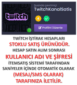 Twitch İstirak Hesabı (Online ) Satın Al