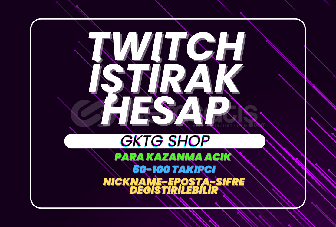 TWİTCH İştirak Hesapları (affiliate) TWİTCH İştirak Hesapları (affiliate)