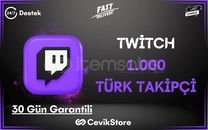 ⭐Twitch 1.000 Türk Takipçi [Garanti]⭐