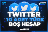 ⭐Twitter 10 Adet Türk Boş Hesap ⭐