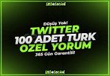 ⭐Twitter 100 Adet Özel Türk Yorum