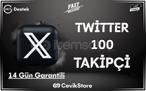 ⭐Twitter 100 Global Takipçi [Garanti]⭐