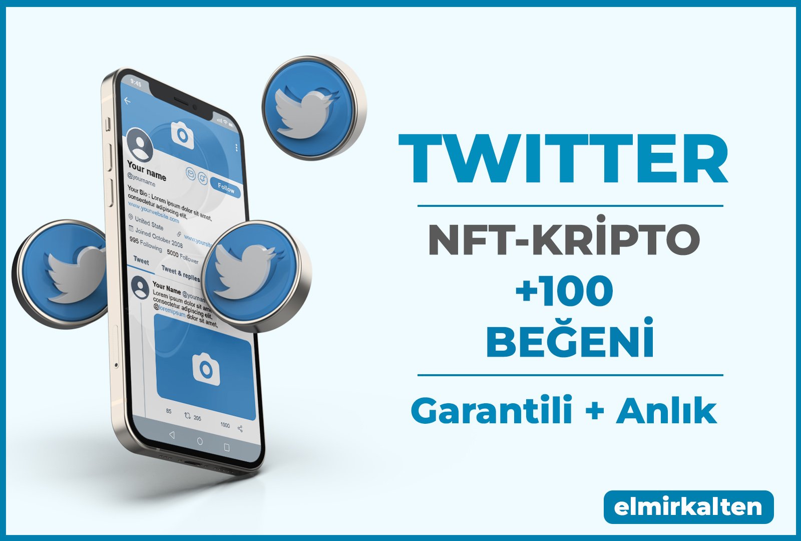 Twitter +100 NFT Beğeni / Garantili 