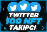 ⭐Twitter 100 NFT Takipçi [Anında Gönderim]