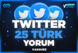 ⭐Twitter %100 Organik 25 Türk Yorum⭐