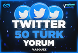 ⭐Twitter %100 Organik 50 Türk Yorum⭐