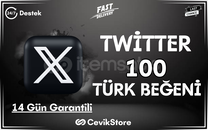 ⭐Twitter 100 Türk Beğeni [Garanti]⭐