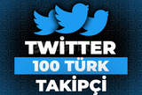⭐Twitter 100 Türk Takipçi + 30 Gün Garanti⭐