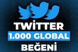 ⭐Twitter 1000 Global Beğeni + 30 Gün Garanti⭐