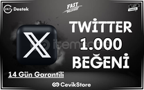 ⭐Twitter 1.000 Global Beğeni [Garanti]⭐