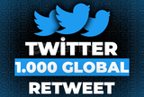⭐Twitter 1000 Global Retweet + 30 Gün Garanti⭐