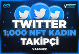 ⭐Twitter 1000 NFT Kadın Takipçi ⭐