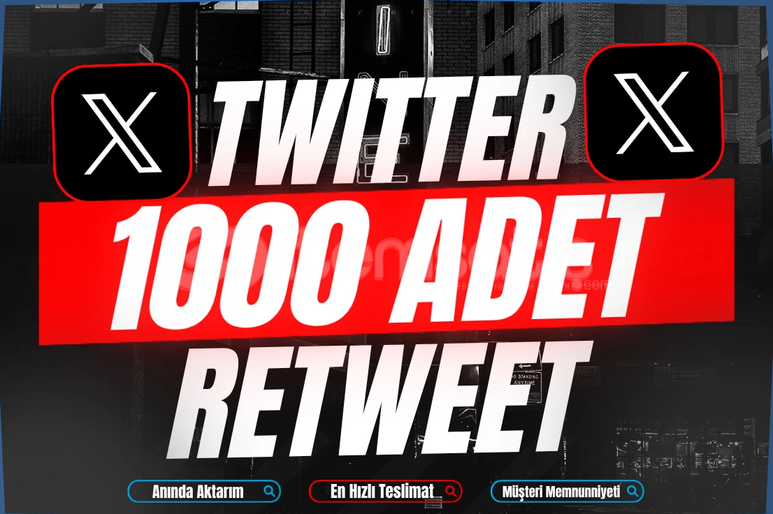 Twitter 1000 Retweet - ANINDA TESLİMAT Twitter 1000 Retweet - ANINDA TESLİMAT