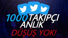 Twitter 1000 Takipçi Anlık DÜŞÜŞ YOK !