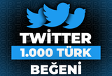 ⭐Twitter 1000 Türk Beğeni + 30 Gün Garanti⭐