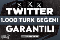 ⭐TWITTER 1000 TÜRK BEĞENİ [GARANTİLİ]⭐