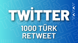 ⭐Twitter 1000 Türk Retweet + 30 Gün Garanti⭐