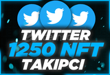 ⭐Twitter 1250 NFT Takipçi [Anında Gönderim]