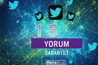 TWİTTER 15 YORUM (GARANTİLİ)