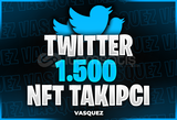⭐Twitter 1500 NFT Takipçi⭐