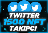 ⭐Twitter 1500 NFT Takipçi [Anında Gönderim]