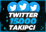 ⭐Twitter 15000 Takipçi [Anında Gönderim]