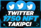 ⭐Twitter 1750 NFT Takipçi [Anında Gönderim]