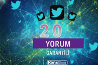 TWİTTER 20 YORUM (GARANTİLİ)