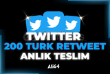 TWİTTER 200 TÜRK GERÇEK RETWEET