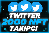 ⭐Twitter 2000 NFT Takipçi [Anında Gönderim]