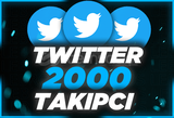 ⭐Twitter 2000 Takipçi [Anında Gönderim]