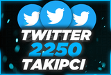 ⭐Twitter 2250 Takipçi [Anında Gönderim]