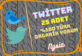 Twitter - 25 Adet %100 Türk Yorum ⭐