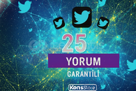 TWİTTER 25 YORUM (GARANTİLİ)
