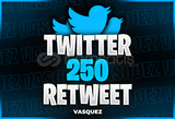 ⭐Twitter 250 Retweet⭐