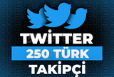 ⭐Twitter 250 Türk Takipçi + 30 Gün Garanti⭐
