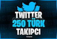 ⭐Twitter 250 Türk Takipçi ⭐