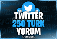 ⭐Twitter 250 Türk Yorum