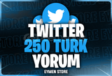 ⭐Twitter 250 Türk Yorum⭐