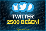 Twitter 2500 Beğeni + Garantili + Destek