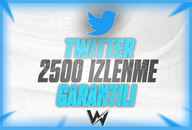 ⭐TWİTTER 2500 İZLENME (GARANTİLİ)⭐