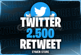 ⭐Twitter 2500 Retweet
