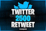 ⭐Twitter 2500 Retweet⭐